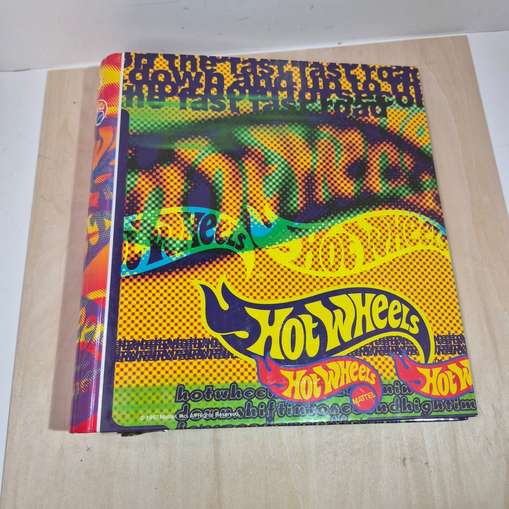 Vintage 1997 Mead Hot Wheels‎ Organizer Binder 1.5 Inch 3-Ring 29200 Mattel 90s